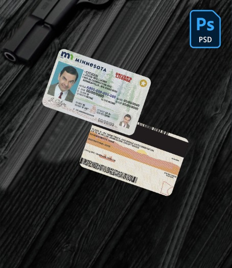 USA Minnesota driving license PSD